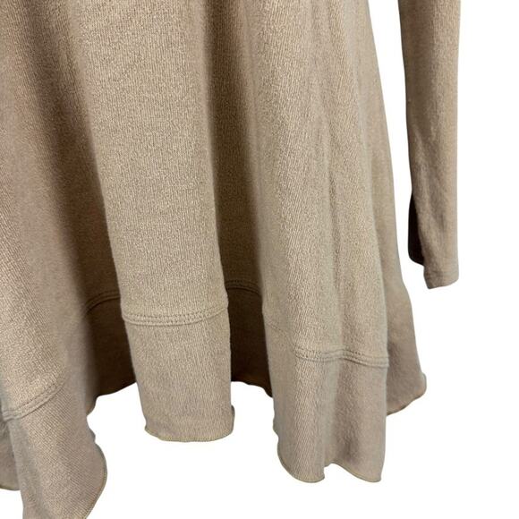 Soft Surroundings USA Made Beige Cowl Neck Stretch Sweater Lagenlook Long sz M - Picture 7 of 16